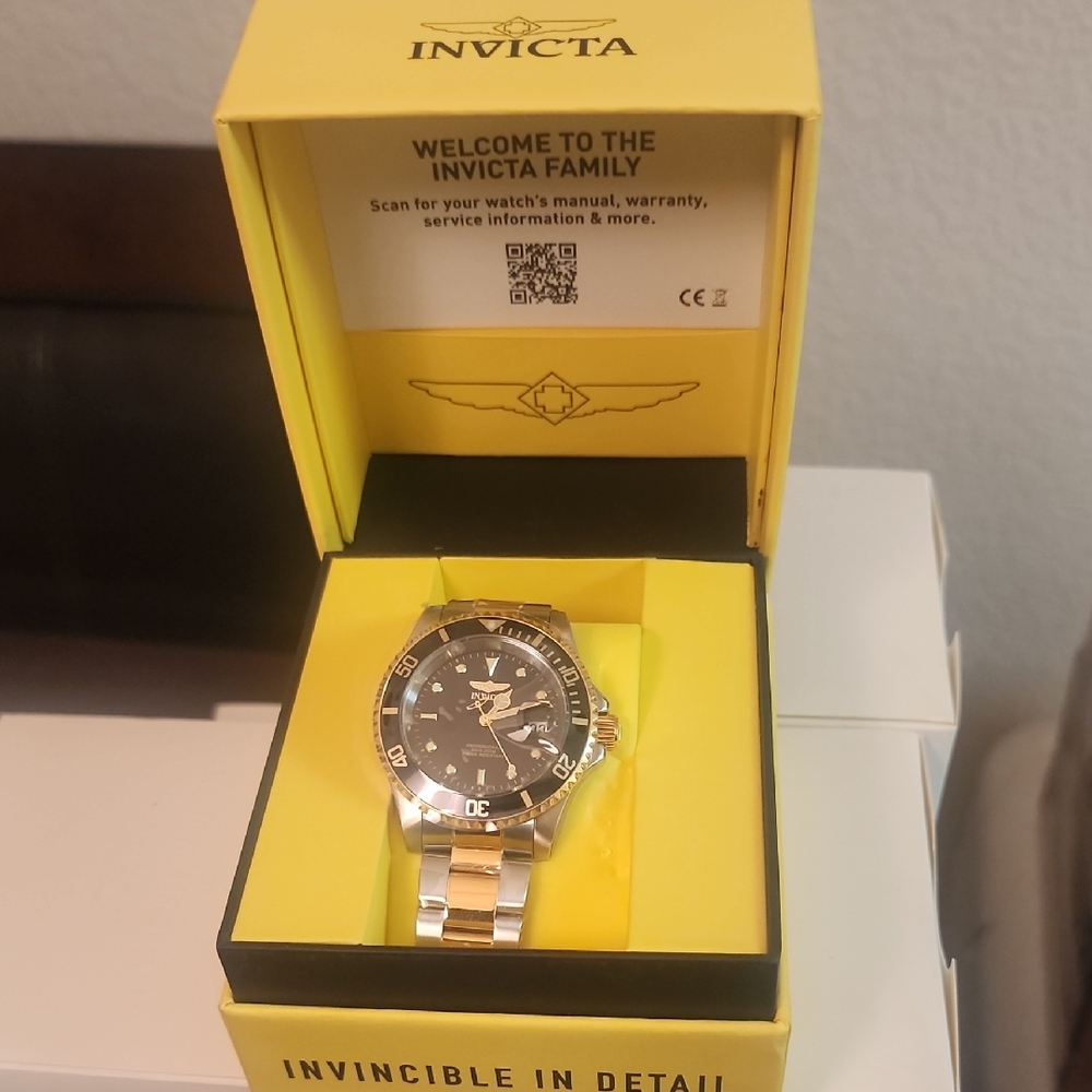 Invicta Two-Tone Silver and Black Watch